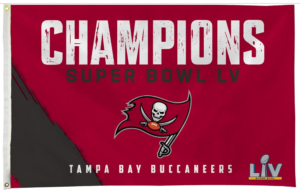 Commemorative flag Buccaneers’ Super Bowl victories