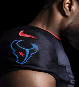 Houston Texans Blue Outline Logo - Color Rush jersey