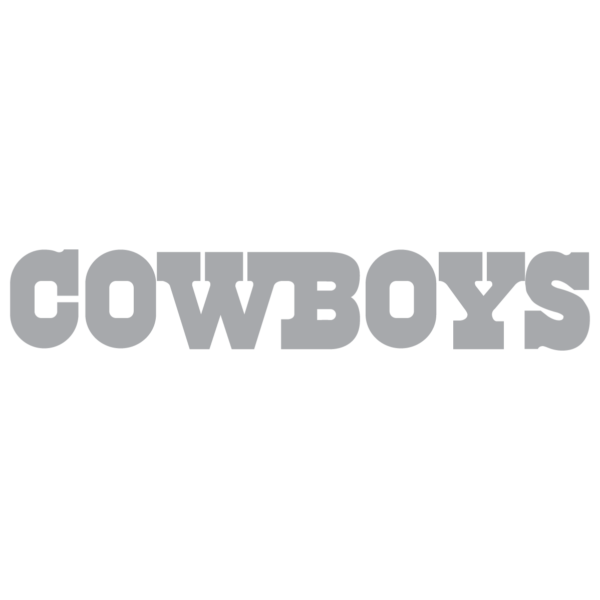 Cowboys Silver Wordmark Logo - Transparent PNG - Image 2