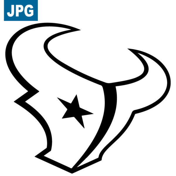 Houston Texans Black Outline Logo JPG