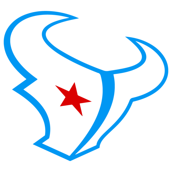 Houston Texans logo with a blue outline and transparent background - PNG - Image 2