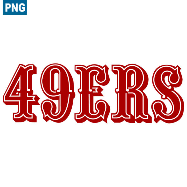 1972 49ers Wordmark Logo PNG - Transparent Background