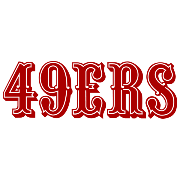 1972 49ers Wordmark Logo PNG - Transparent Background - Image 2